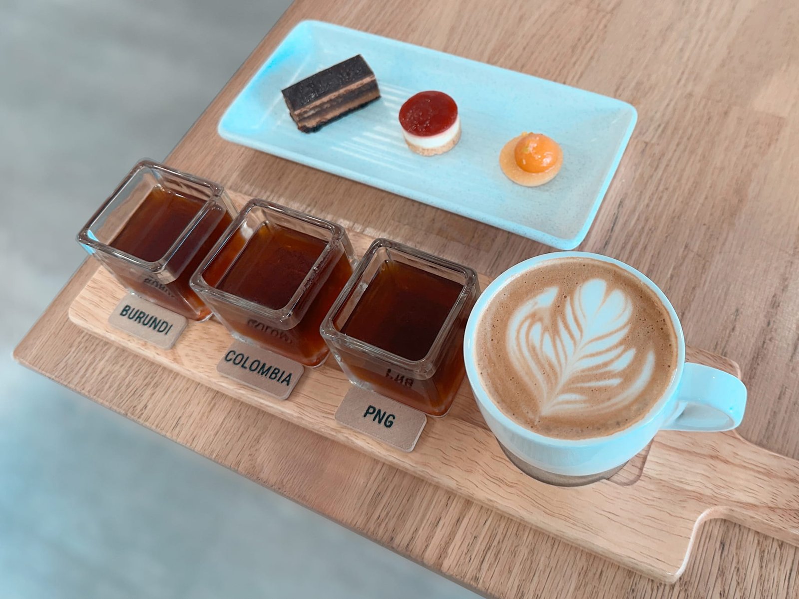 Coffee tasting flight